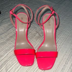 Aldo bright pink heels